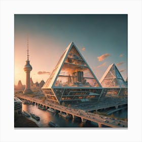 Futuristic Cityscape 2 Canvas Print