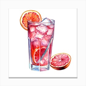 Blood Orange Cocktail Canvas Print