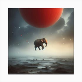 Elephant In The Sky 5 Canvas Print