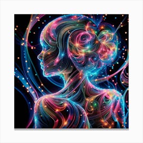 Colorful woman 2 Canvas Print