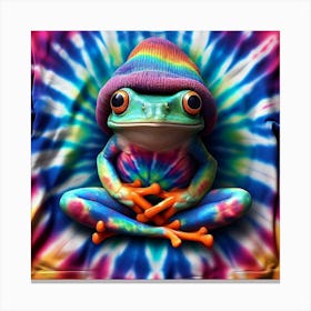 Tie Dye Frog Canvas Print