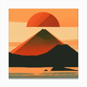 Sunset Over A Mountain 1 Canvas Print