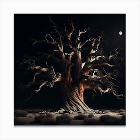 Tree In The Desert Canvas Print