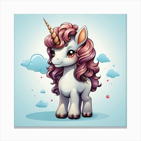 Cute Unicorn 711 Canvas Print