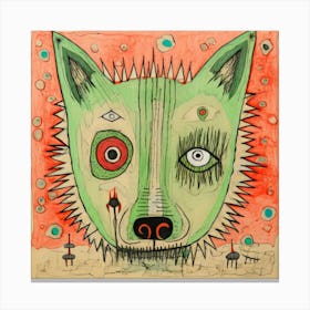 Abstract Wolf 3 Canvas Print