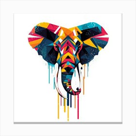 Abstract Elephant Canvas Print