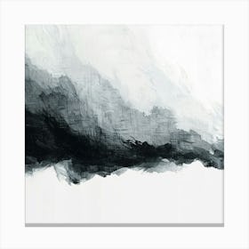 Abstract Black And White Painting 2 Canvas Print