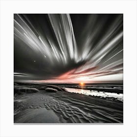 Sunset Over Sand Canvas Print