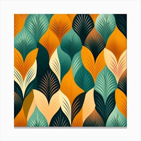 Abstract Leaves Pattern 2 Canvas Print