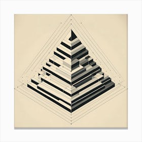 Geometric Pyramid Canvas Print