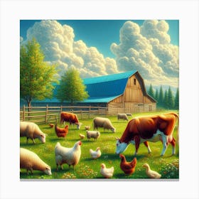 Farm Animals 1 Canvas Print