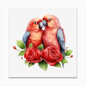 Couple Of Parrots 7 Canvas Print