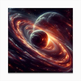 Rings Around Planet Canvas Print