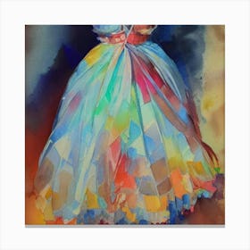 Ladies Shiny Evening Gown Adeline Yeo Canvas Print