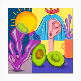 Avocado Girl Canvas Print