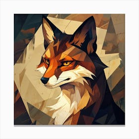 Cubism Art, Fox 1 Canvas Print