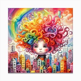 Rainbow Girl Canvas Print