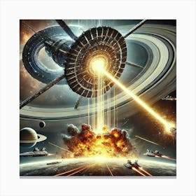 Celestial Beam Cutting Beam 1024x1024 Canvas Print