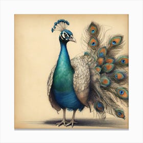 Peacock 45 Canvas Print