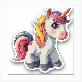 Unicorn Sticker 54 Canvas Print