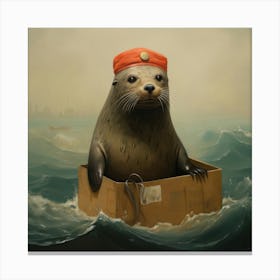 Seal In A Box Canvas Print