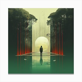 Man In The Forest Canvas Print