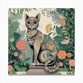 William Morris Cat Prints Canvas Print