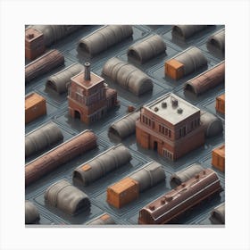 3d City Canvas Print