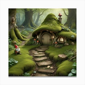Elf Ground Earth Nature Gaia Elemental Magical Enchanting Forest Woodland Moss Grass Roo (3) Canvas Print