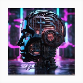 Futuristic Robot Head 9 Canvas Print