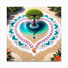 Tree Of Love 5 Canvas Print