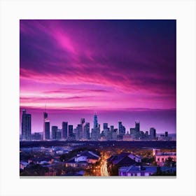 Cityscape At Dusk Canvas Print