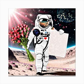 Space Valentine Canvas Print