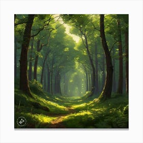 Green woods Canvas Print