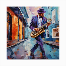 Saxophone Player 19 Canvas Print