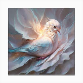 Abstract Painting Of Luminescent Dove Canvas Print