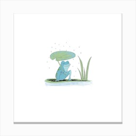 Happy Frog Square Canvas Print