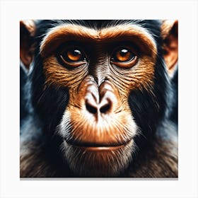 Chimpanzee Portrait 13 Canvas Print