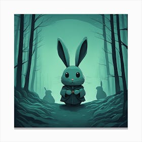 Rabbit In The Woods 1 Canvas Print