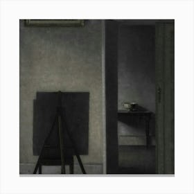 Room With An Easel Canvas Print