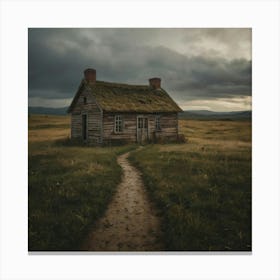 House In A Field Canvas Print