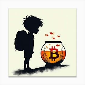 Bitcoin Fish Bowl Canvas Print