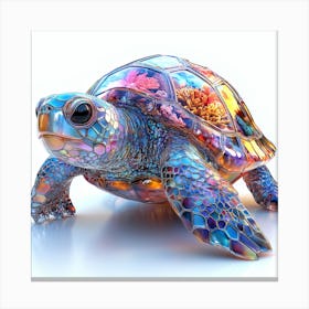 Colorful Sea Turtle Canvas Print