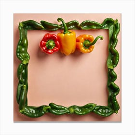 Frame Of Peppers 13 Canvas Print