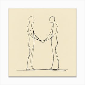 Two People Holding Hands Canvas Print