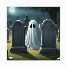 Ghost In The Graveyard Canvas Print