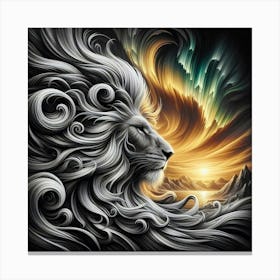 Lion Of The Night 1 Canvas Print