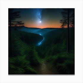 Night In The Forest 6 Canvas Print