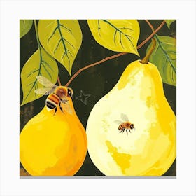 Bees And Pears Canvas Print