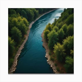 Unique Design Art Of River 1 Canvas Print